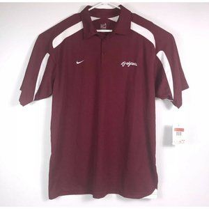 New Nike Fit Dry Trojans Polo Shirt Men's Size L Burgundy
